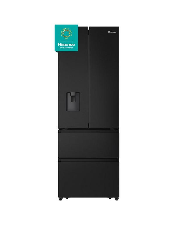 Hisense RF632N4WFE 70cm Wide French Door, American Fridge Freezer - Black Stainless Steel